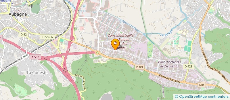 localisation de l'entreprise LA PROVENCALE D'ALU  AUBAGNE