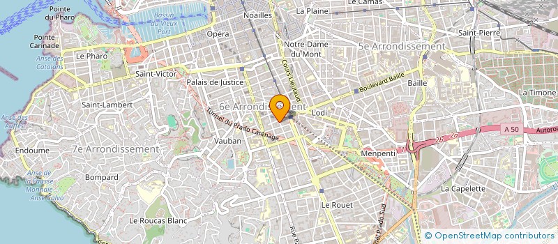 localisation de l'entreprise LA PROVENCALE D'ASSURANCES à MARSEILLE