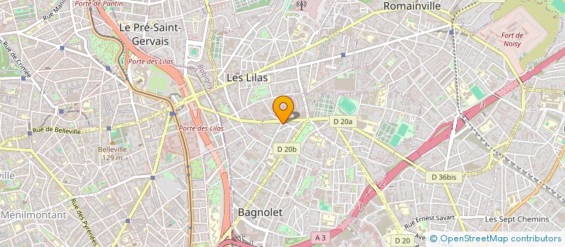 localisation de l'entreprise LA PRUNE à BAGNOLET