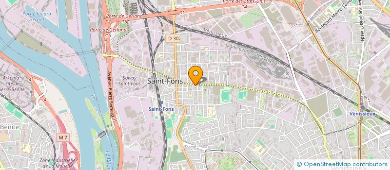 localisation de l'entreprise LA PRUNE LE MERLIN  SAINT-FONS