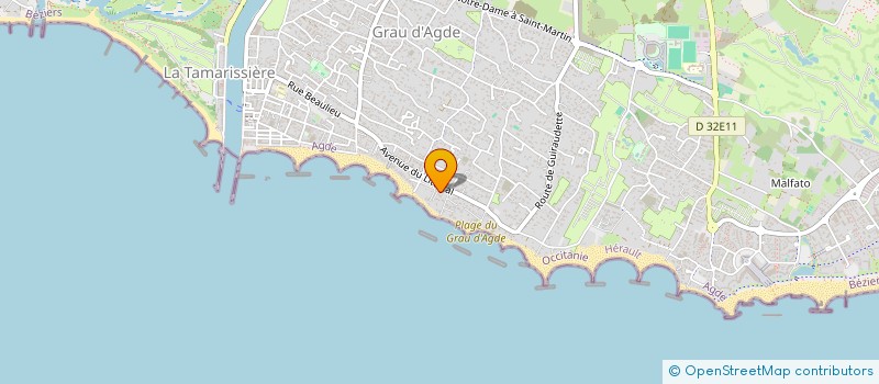 localisation de l'entreprise LA PRUNETTE  AGDE