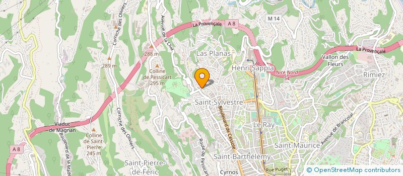 localisation de l'entreprise LA PUCE A L OREILLE à NICE