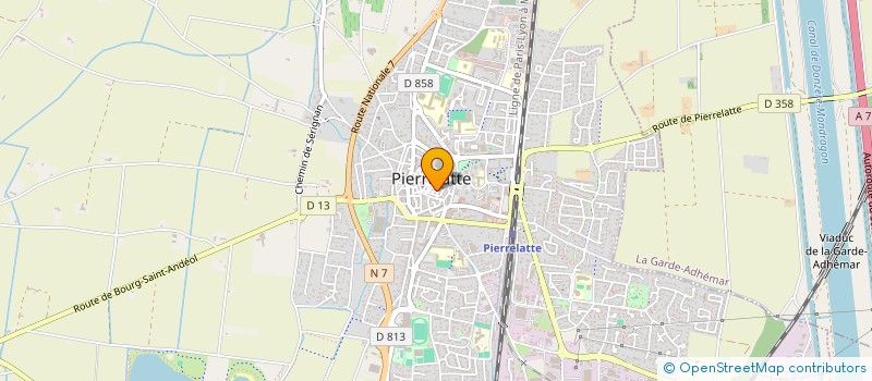 localisation de l'entreprise LA  PUCE A L'OREILLE  PIERRELATTE