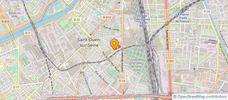 localisation de l'entreprise LA PUCE A L'OREILLE à SAINT-OUEN-SUR-SEINE