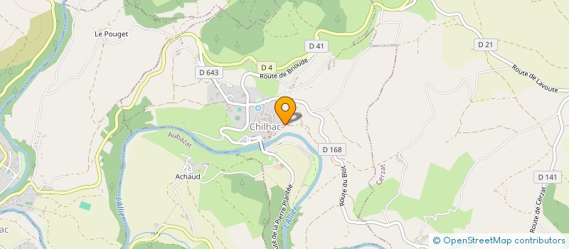 localisation de l'entreprise LA PUCE ENCHANTEE  CHILHAC