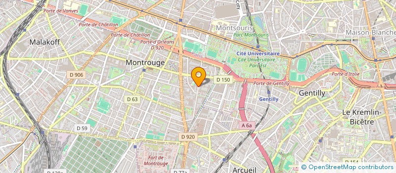 localisation de l'entreprise LA PULKA  MONTROUGE