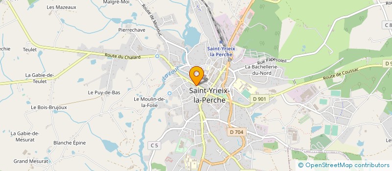 localisation de l'entreprise LA QUALITE A VOTRE SERVICE à SAINT-YRIEIX-LA-PERCHE