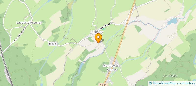 localisation de l'entreprise LA QUATR'HEURIE  JUILLENAY
