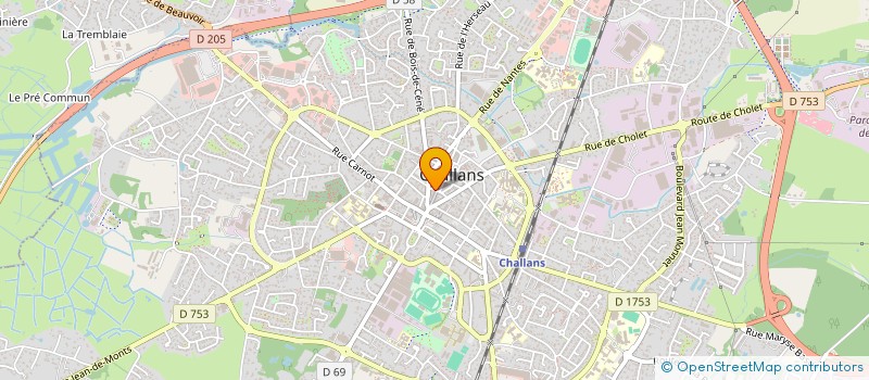 localisation de l'entreprise LA QUENOUILLE à CHALLANS