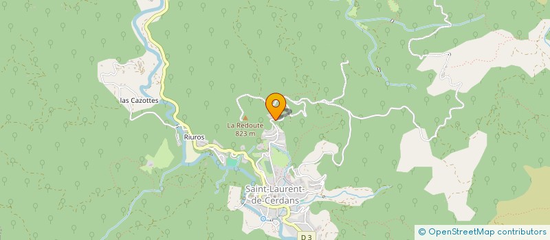 localisation de l'entreprise LA QUERE  SAINT-LAURENT-DE-CERDANS
