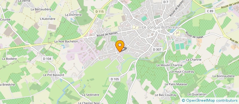 localisation de l'entreprise LA QUERELLE DES BOUFFONS à LE LOROUX-BOTTEREAU