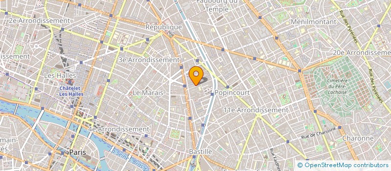 localisation de l'entreprise LA QUEUE DE LA COMETE  PARIS