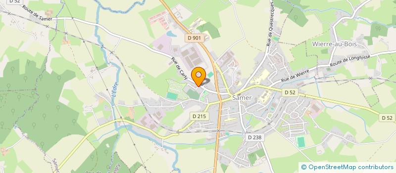 localisation de l'entreprise LA QUEVALERIE  HESDIN-L'ABBE