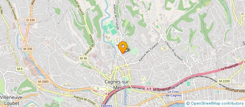 localisation de l'entreprise LA QUILLE CHANTIER NAVAL  CAGNES-SUR-MER