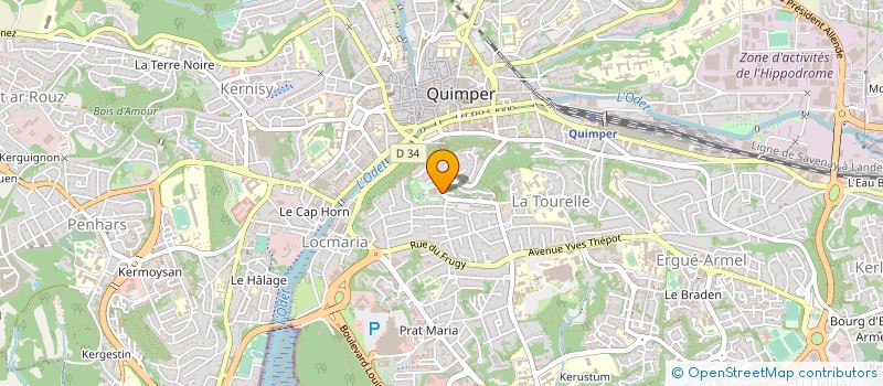 localisation de l'entreprise LA QUIMPEROISE GYMNASTIQUE à QUIMPER