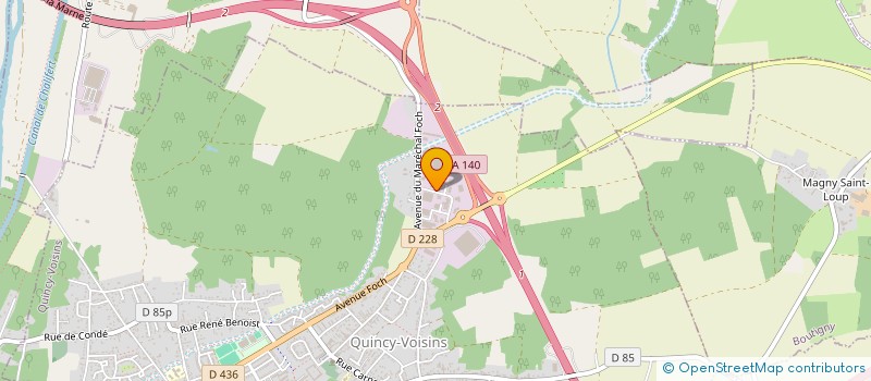 localisation de l'entreprise LA QUINCEENNE 9 ET 11  QUINCY-VOISINS