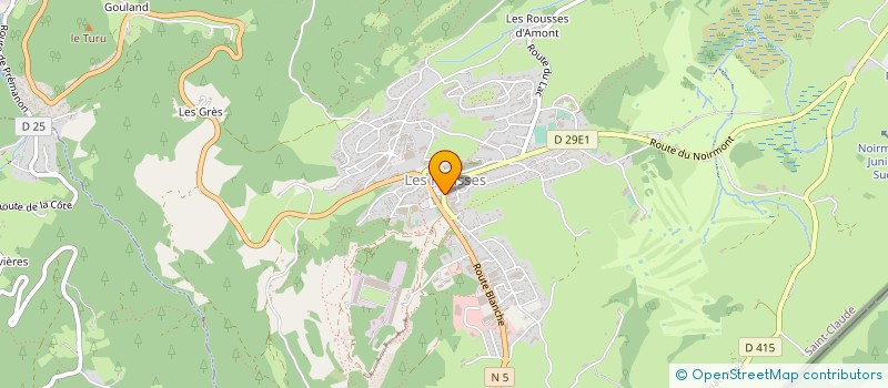 localisation de l'entreprise LA QUINSONNETTE à LES ROUSSES