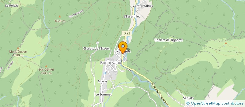 localisation de l'entreprise LA R'LEVE  BONNEVAUX