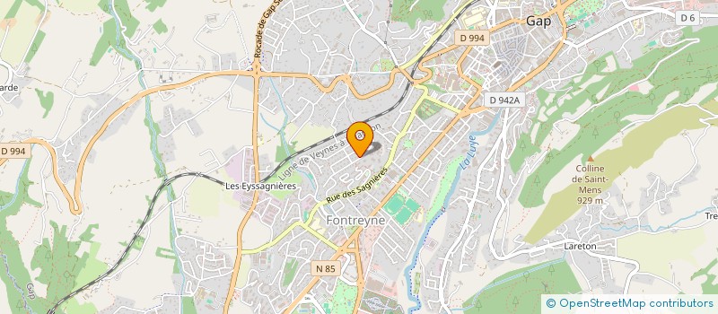 localisation de l'entreprise LA RABASSIERE  GAP