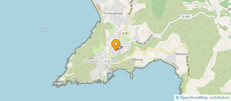 localisation de l'entreprise LA RADICA à CARGESE