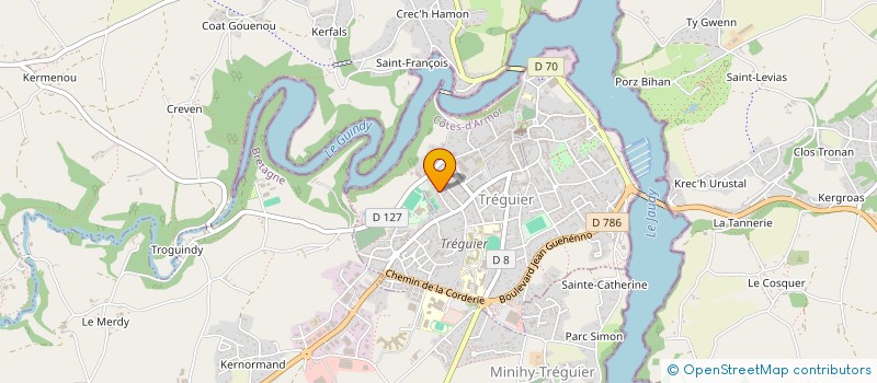 localisation de l'entreprise LA RAFFINERIE CONSULTING à TREGUIER