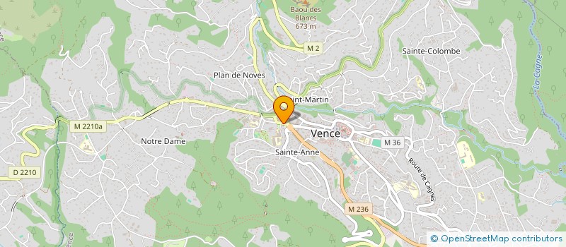 localisation de l'entreprise LA RAINETTE  VENCE