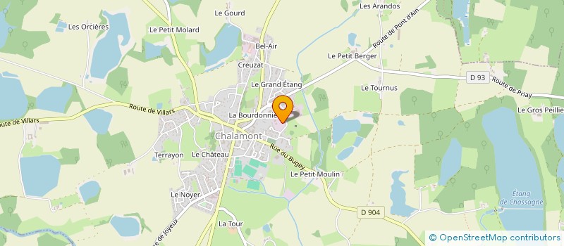 localisation de l'entreprise LA RAINETTE MAGIQUE à CHALAMONT