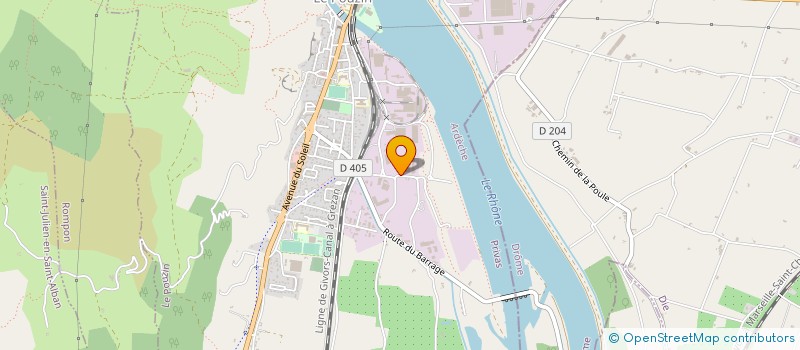 localisation de l'entreprise LA RAMIERE  LE POUZIN