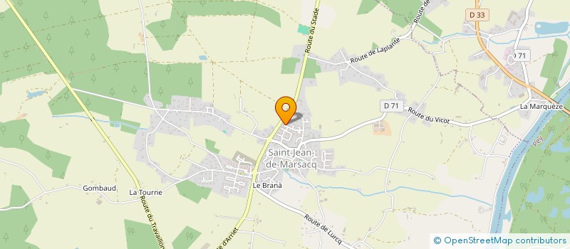 localisation de l'entreprise LA RAMPE JEUNE BALLET JAZZ DU SUD AQUITAIN  SAINT-JEAN-DE-MARSACQ