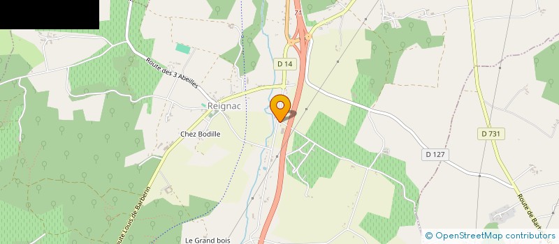 localisation de l'entreprise LA RANA à REIGNAC