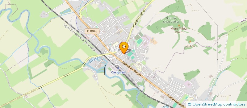 localisation de l'entreprise LA RANDO YVOISIENNE  CARIGNAN