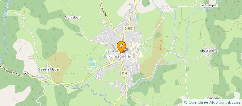 localisation de l'entreprise LA RAUZERAIS  SAINT-ALBAN-SUR-LIMAGNOLE