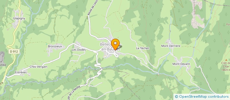 localisation de l'entreprise LA RAVERETTE  BELLECOMBE-EN-BAUGES