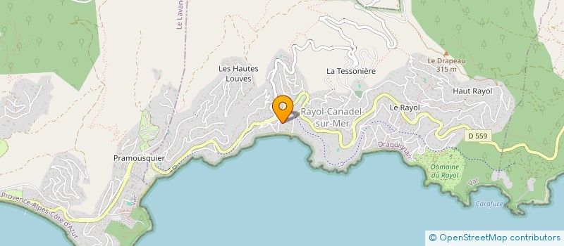 localisation de l'entreprise LA RAYOLLAISE DES TRAVAUX à RAYOL-CANADEL-SUR-MER