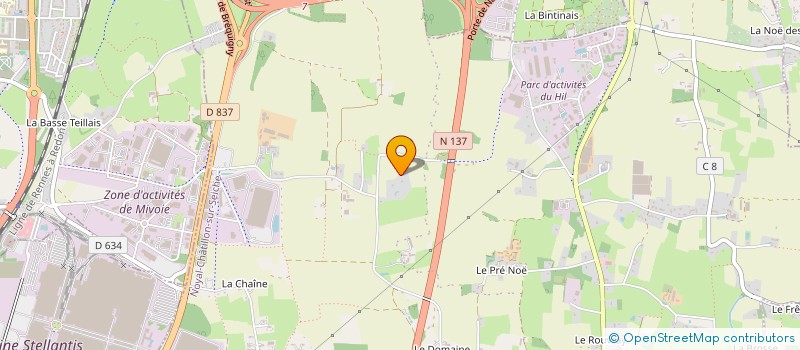 localisation de l'entreprise LA REBOURSAIS à NOYAL-CHATILLON-SUR-SEICHE