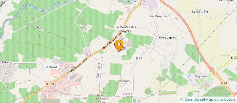 localisation de l'entreprise LA RECOLTE OCCITANE  BEZIERS
