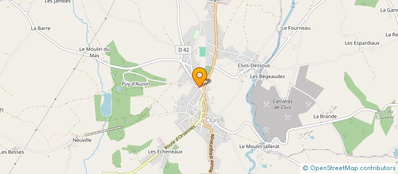localisation de l'entreprise LA RECOMPENSE DES CIMES à CLUIS