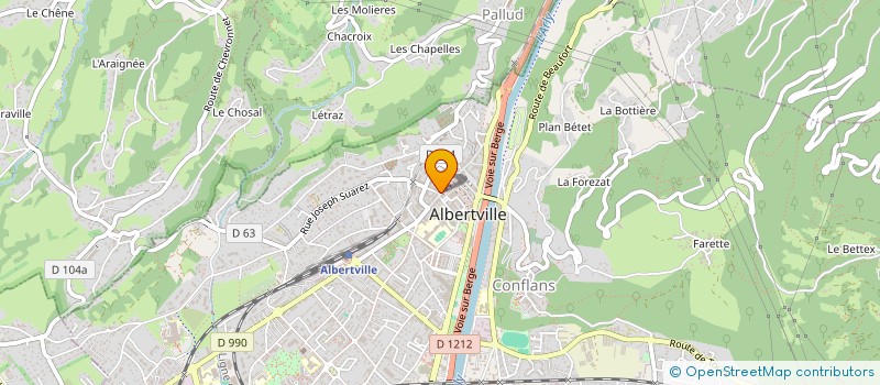 localisation de l'entreprise LA RECRE  ALBERTVILLE