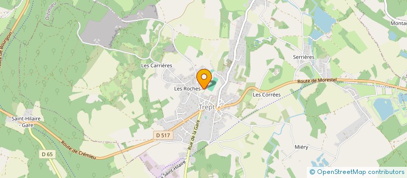 localisation de l'entreprise LA RECRE DE TREPT  TREPT