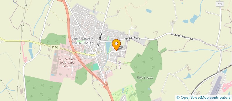 localisation de l'entreprise LA RECRE DES P'TITS LOUPS à SAINT-LEGER-SOUS-CHOLET
