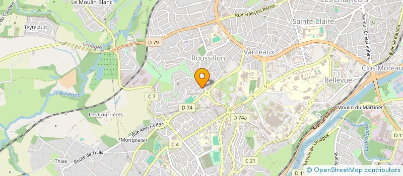 localisation de l'entreprise LA RECRE DES PAPILLES à LIMOGES