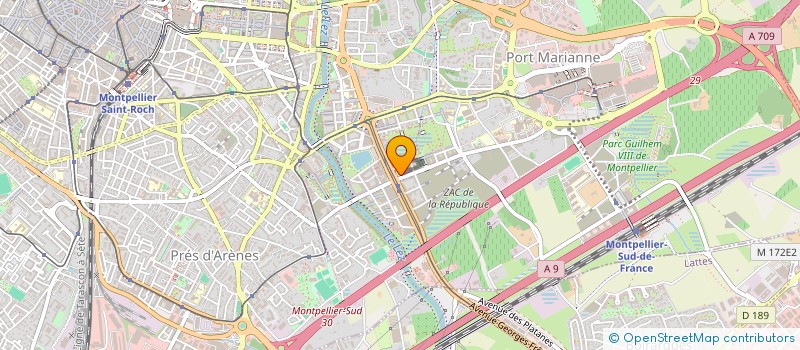 localisation de l'entreprise LA RECREATION à MONTPELLIER