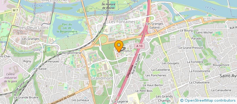 localisation de l'entreprise LA RECREATION DE MONTJOYEUX à TOURS