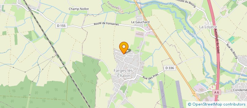 localisation de l'entreprise LA RECREATION FARGEOISE  FARGES-LES-CHALON