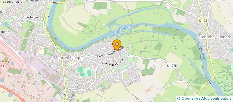 localisation de l'entreprise LA RECREE  MONTREUIL-JUIGNE