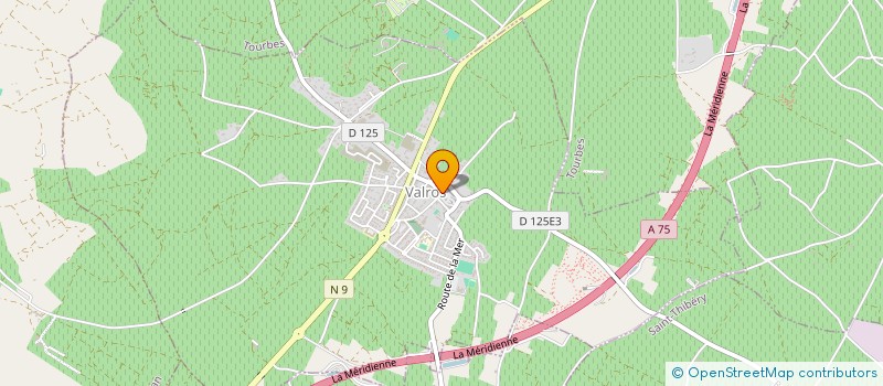 localisation de l'entreprise LA RECREE  LIEURAN-LES-BEZIERS