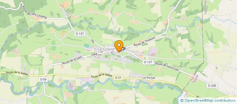 localisation de l'entreprise LA RECREE DE LA GALAURE  LE GRAND SERRE