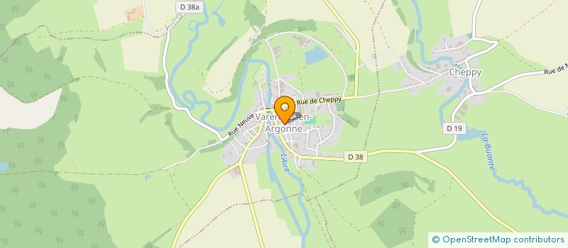 localisation de l'entreprise LA RECYCLERIE 55  VARENNES-EN-ARGONNE