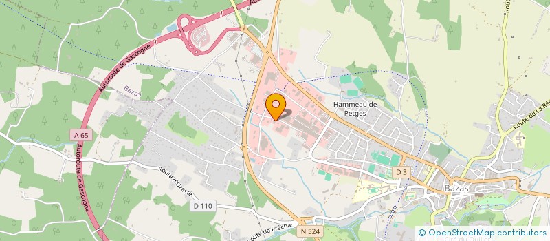 localisation de l'entreprise LA RECYCLERIE DU BAZADAIS à BAZAS