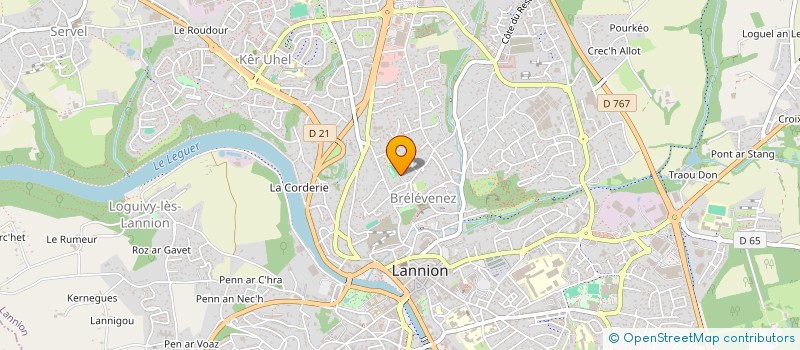 localisation de l'entreprise LA REF  LANNION